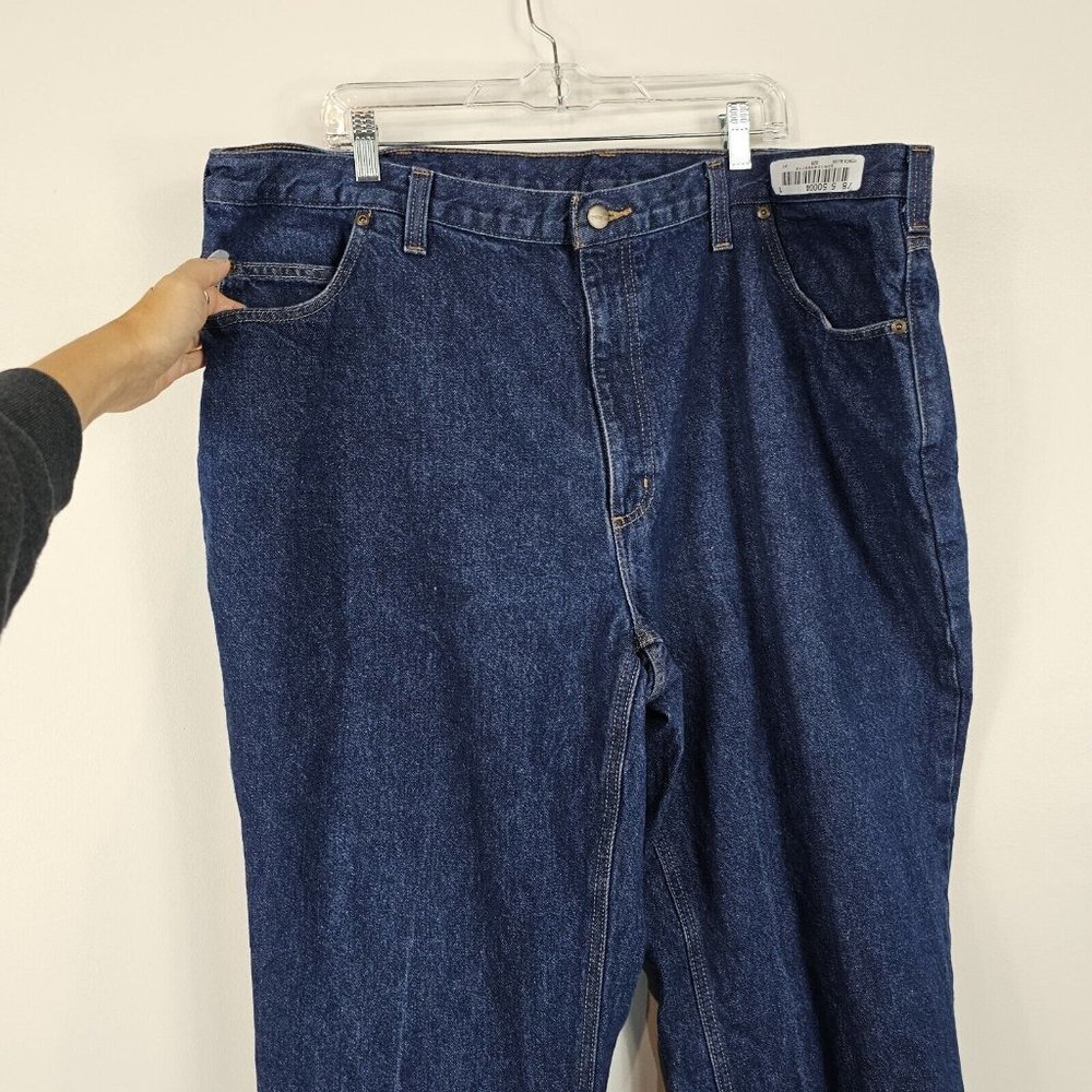 Carhartt Mens Relaxed Fit Jeans Size 44 X 30 Blue Denim Workwear Pants Cotton - Picture 3 of 13